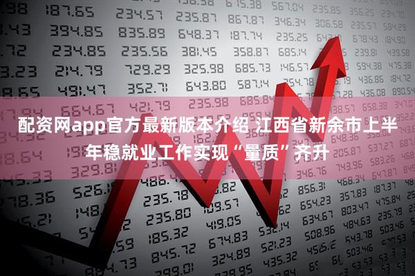 配资网app官方最新版本介绍 江西省新余市上半年稳就业工作实现“量质”齐升